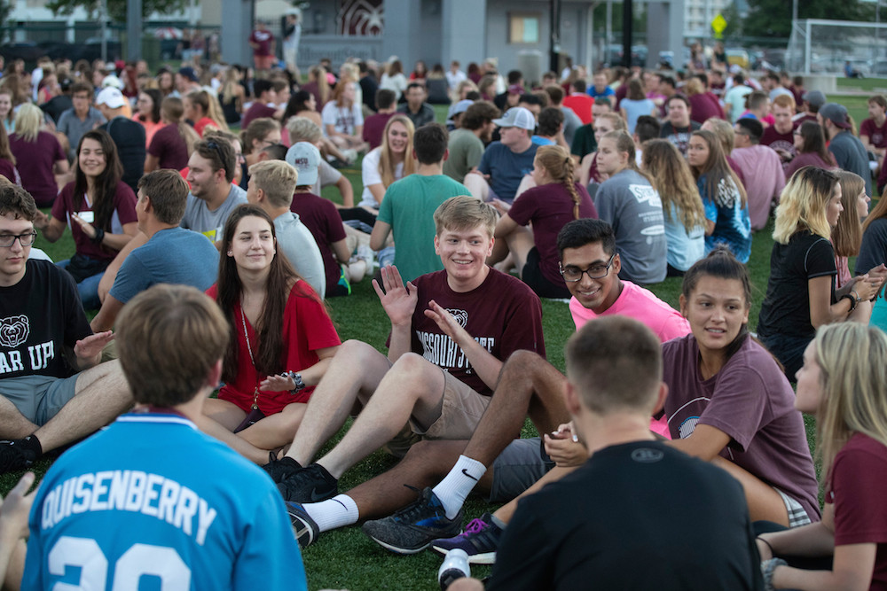 Missouri State University students participate in opening weekend activities last month.